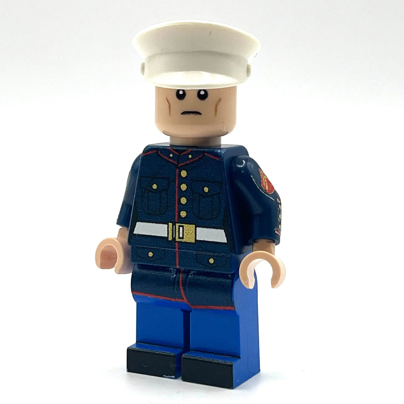 Custom US Marine Corps Dress Uniform Minifigure made using LEGO parts - Bricks At War