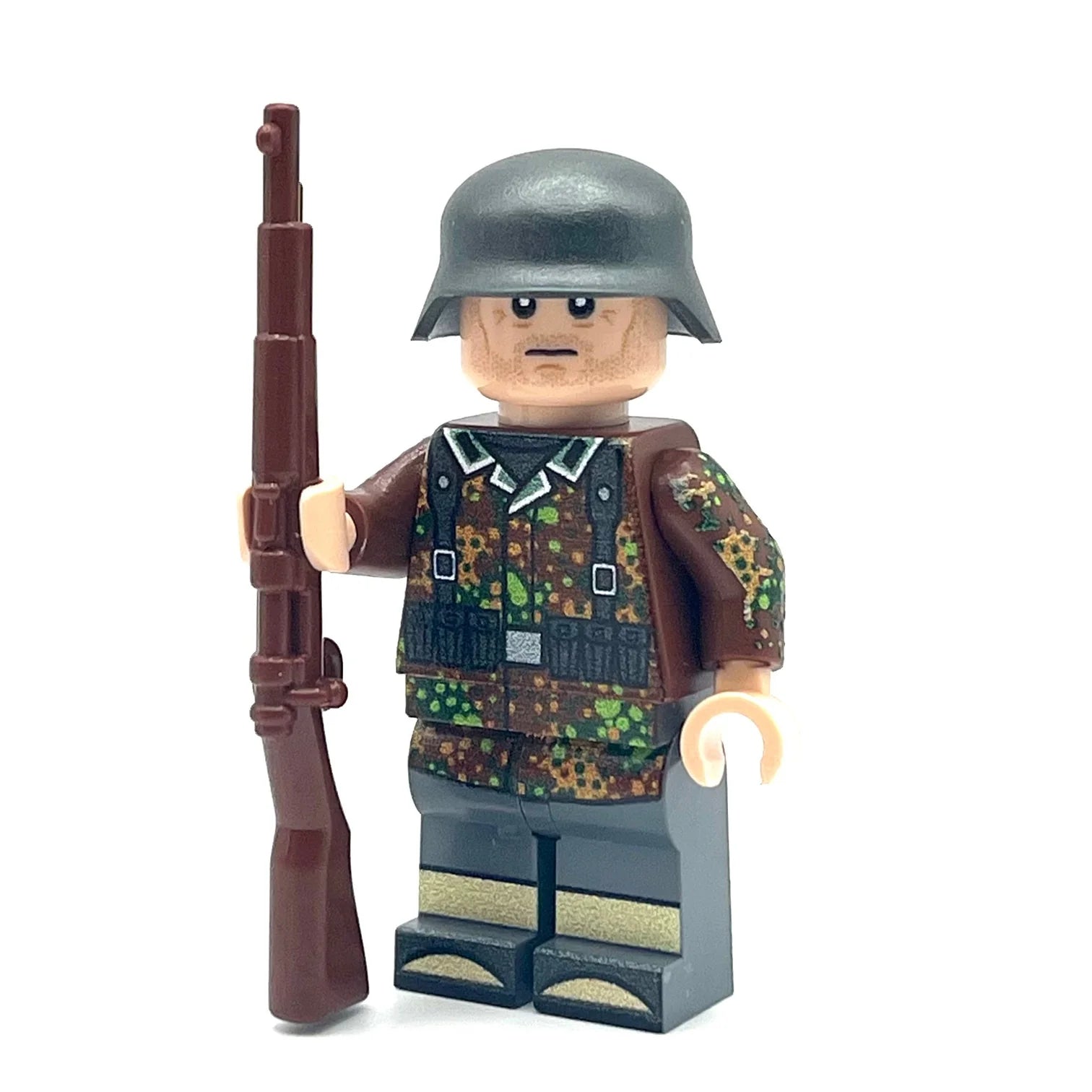 Custom WWII Autumn Camo German Minifigure - Bricks At War