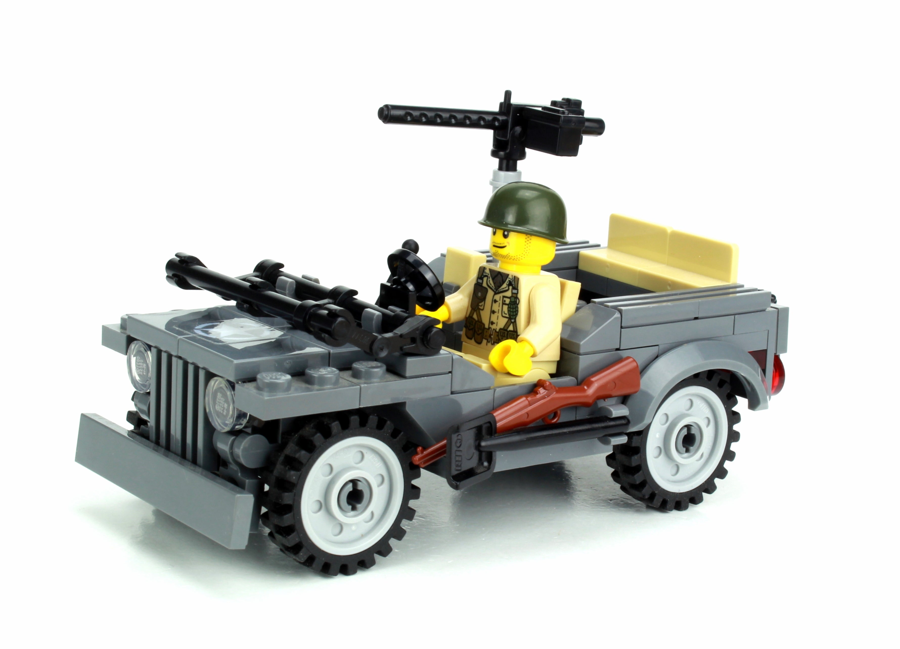 World War 2 Willys Jeep - Custom Military Set made using LEGO bricks