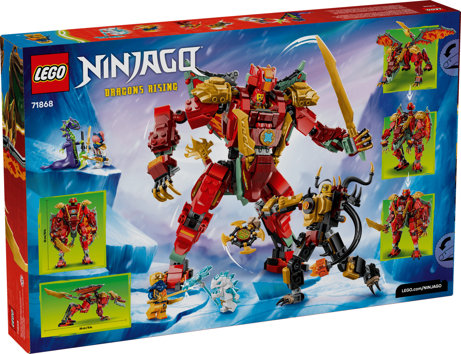 LEGO Ninjago Wyldfyre’s Transforming Dragon Mech Set (71868)