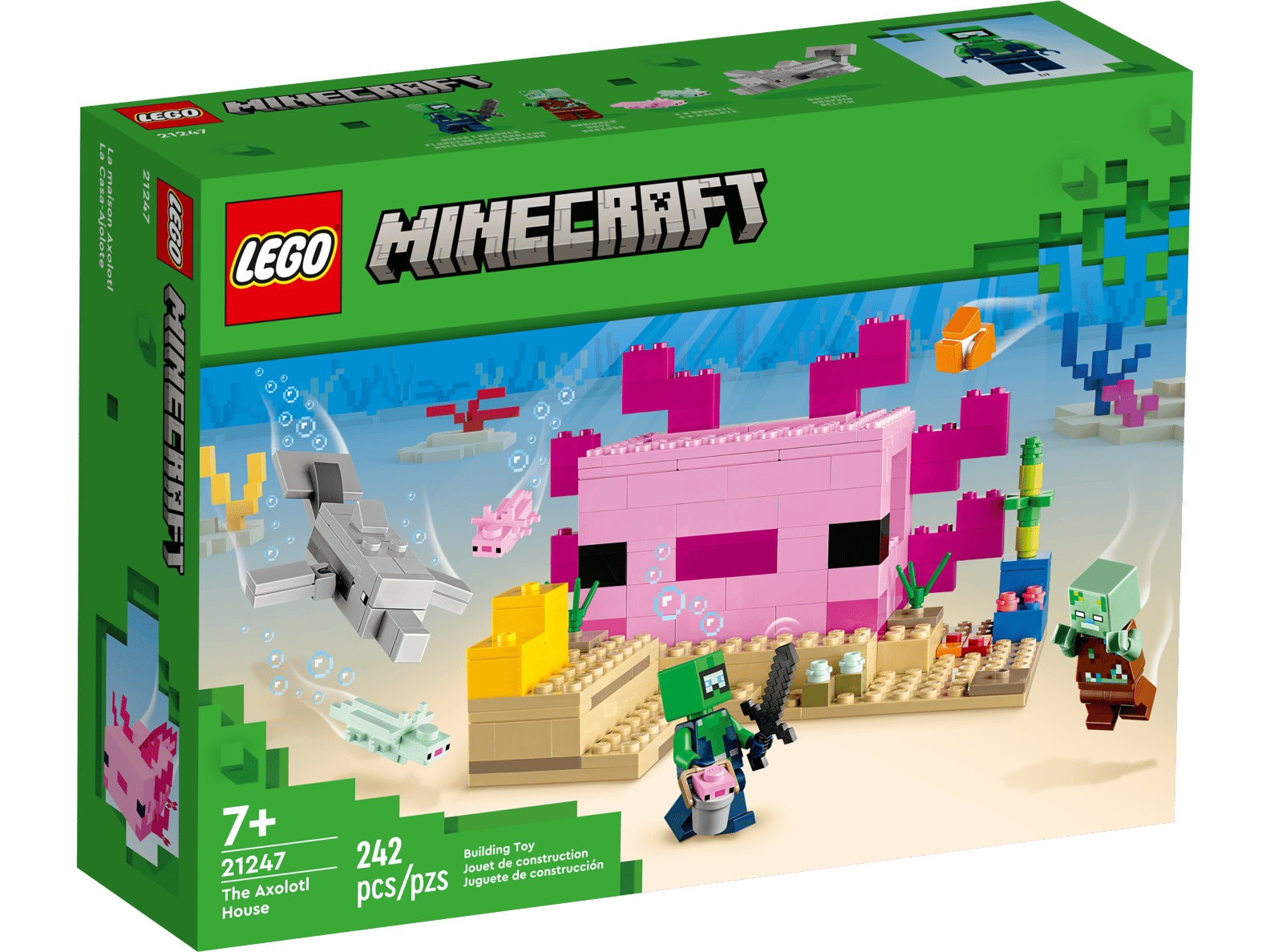 LEGO Minecraft The Axolotl House Set (21247)