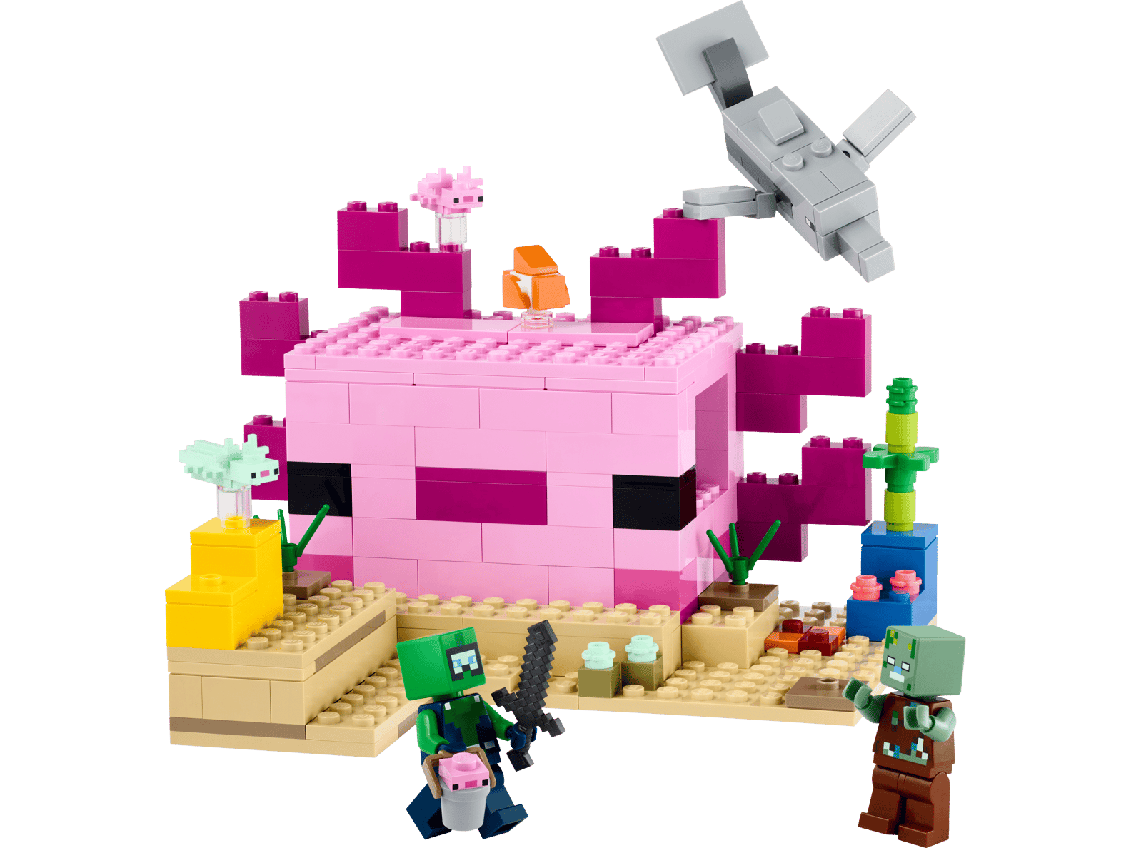 LEGO Minecraft The Axolotl House Set (21247)
