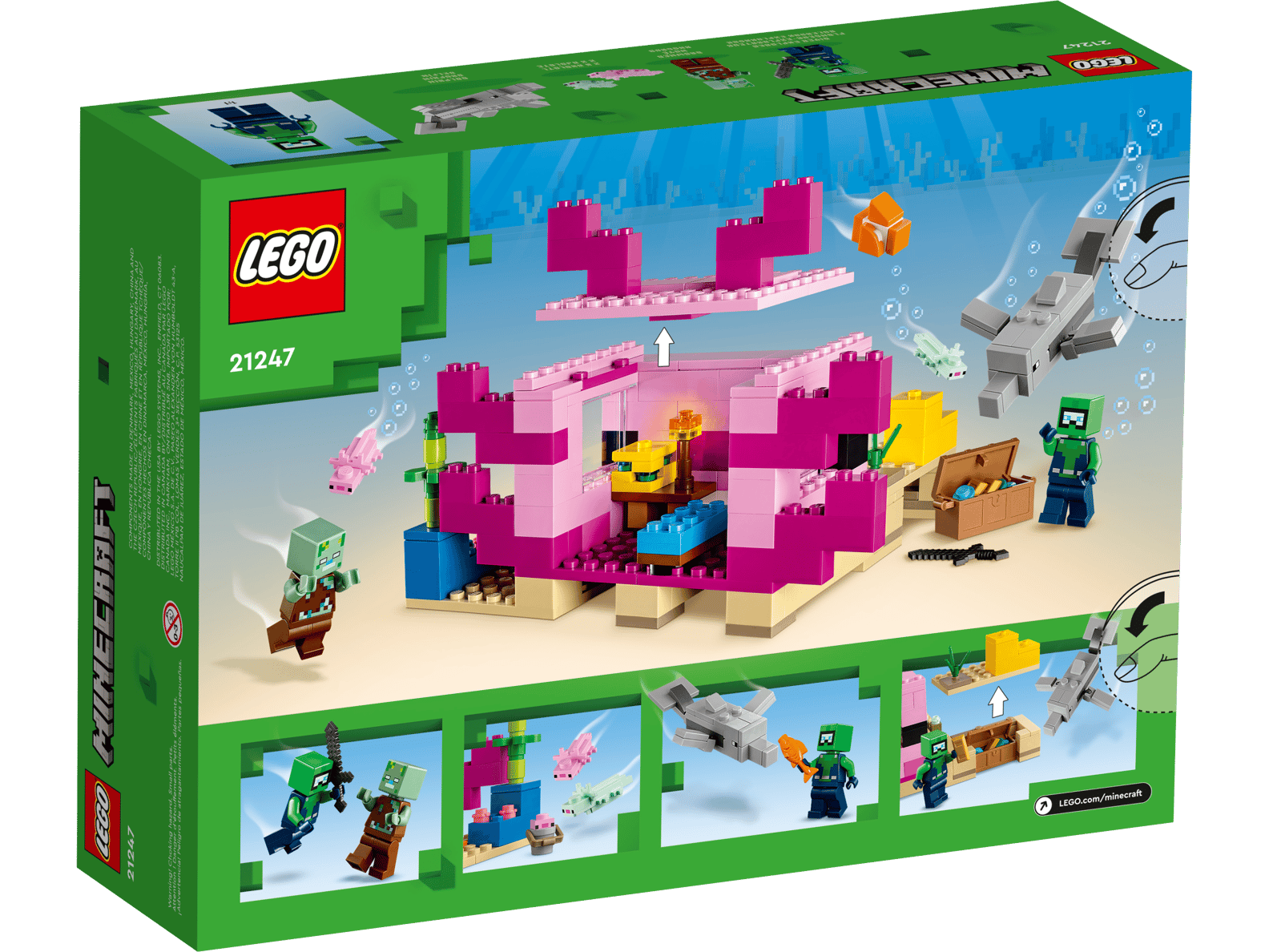 LEGO Minecraft The Axolotl House Set (21247)