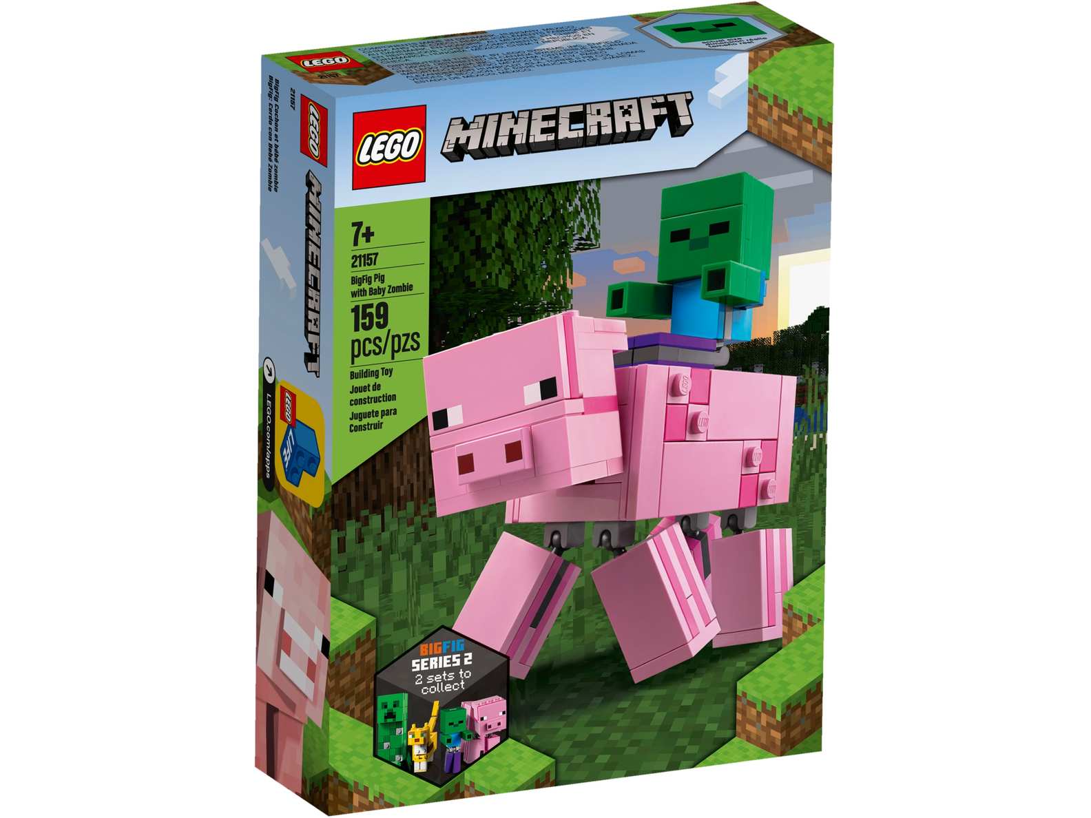 LEGO Minecraft BigFig Pig with Baby Zombie Set (21157)