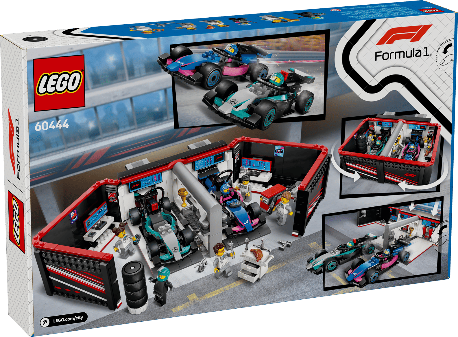 LEGO F1 Garage Mercedes-AMG & Alpine Cars Set (60444)