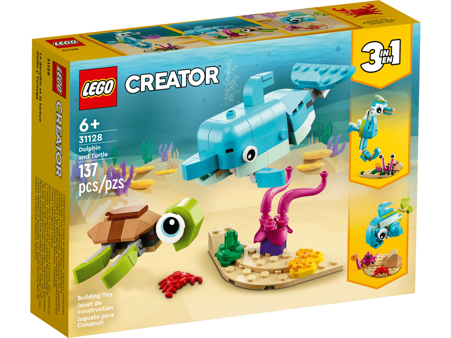 LEGO Creator Dolphin and Turtle 3in1 Set (31128)