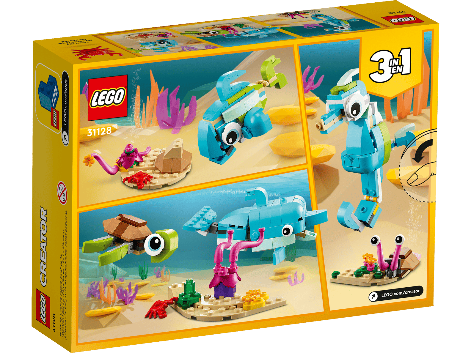LEGO Creator Dolphin and Turtle 3in1 Set (31128)