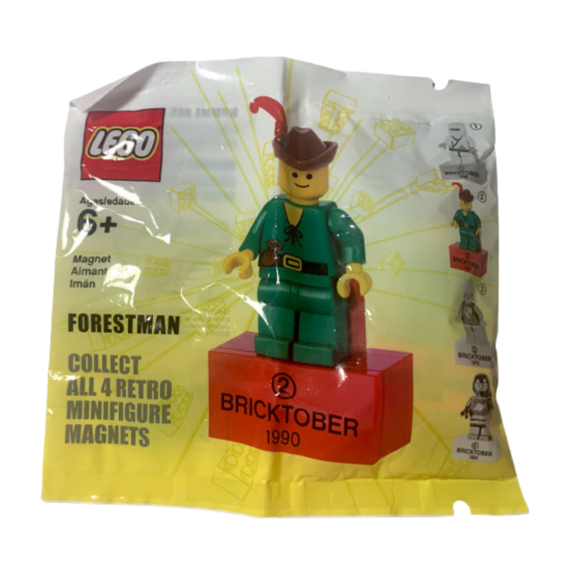 LEGO Forestman Minifigure Magnet Set (with 2 x 4 Brick Base - Bricktober Week 2) Polybag Set (2856224)