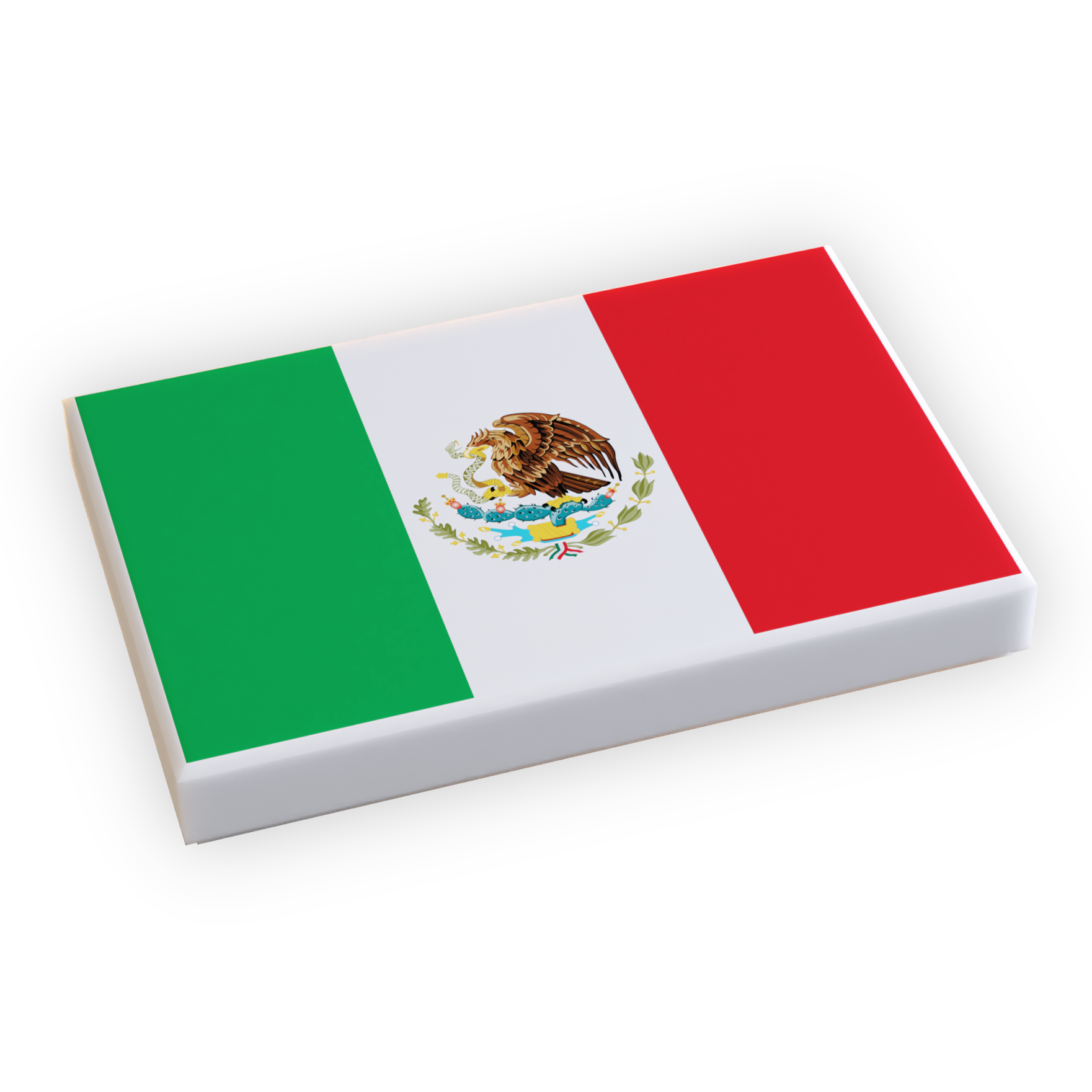 Mexico Flag (2x3 Tile) made using LEGO part