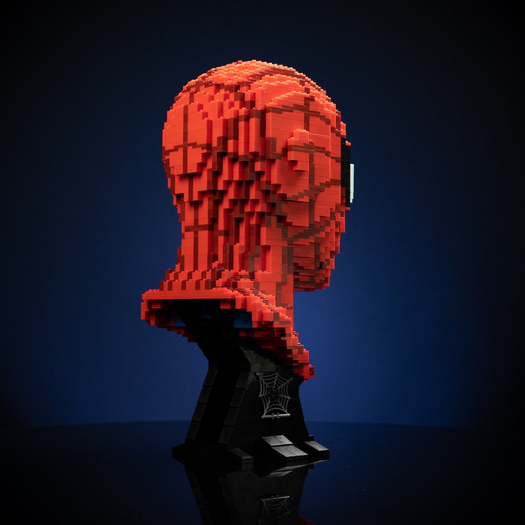 Peter (the Web Slinger) Life-Sized Bust made using LEGO parts