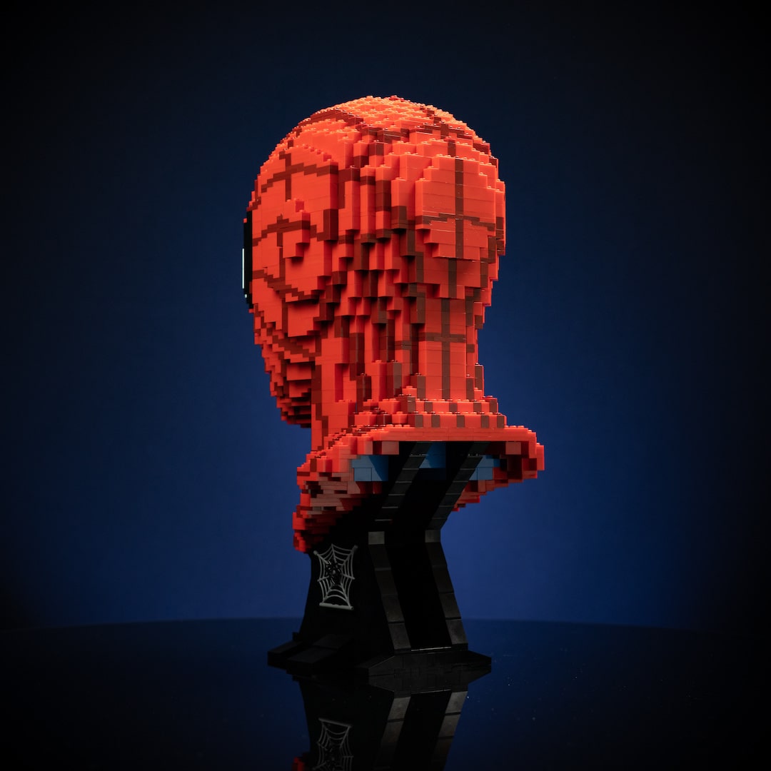 Peter (the Web Slinger) Life-Sized Bust made using LEGO parts