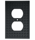 Black Build-On Duplex Outlet Cover Wall Plate for Kids’ Rooms