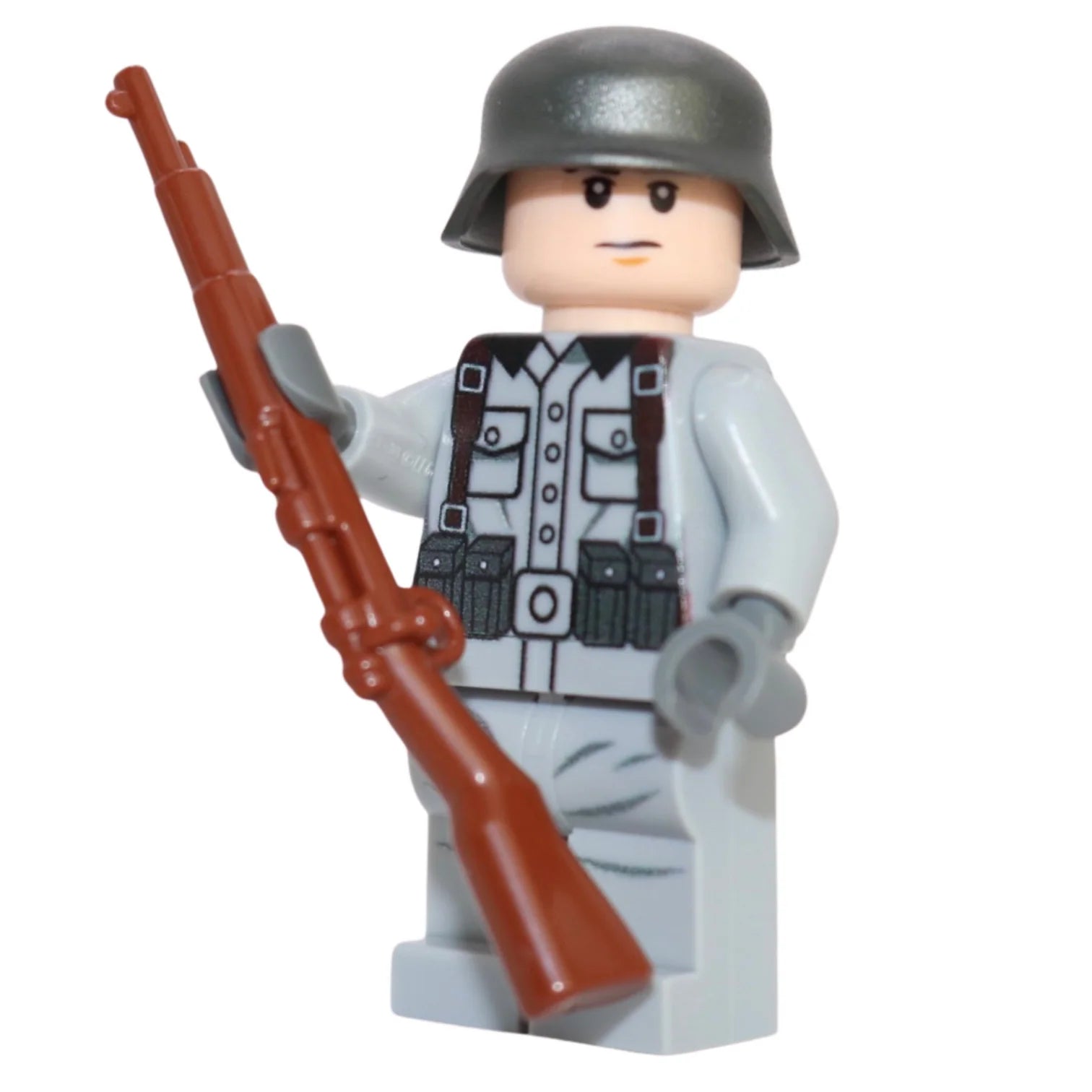 Custom WWII German Rifleman Soldier Minifig made using LEGO parts - Bricks At War