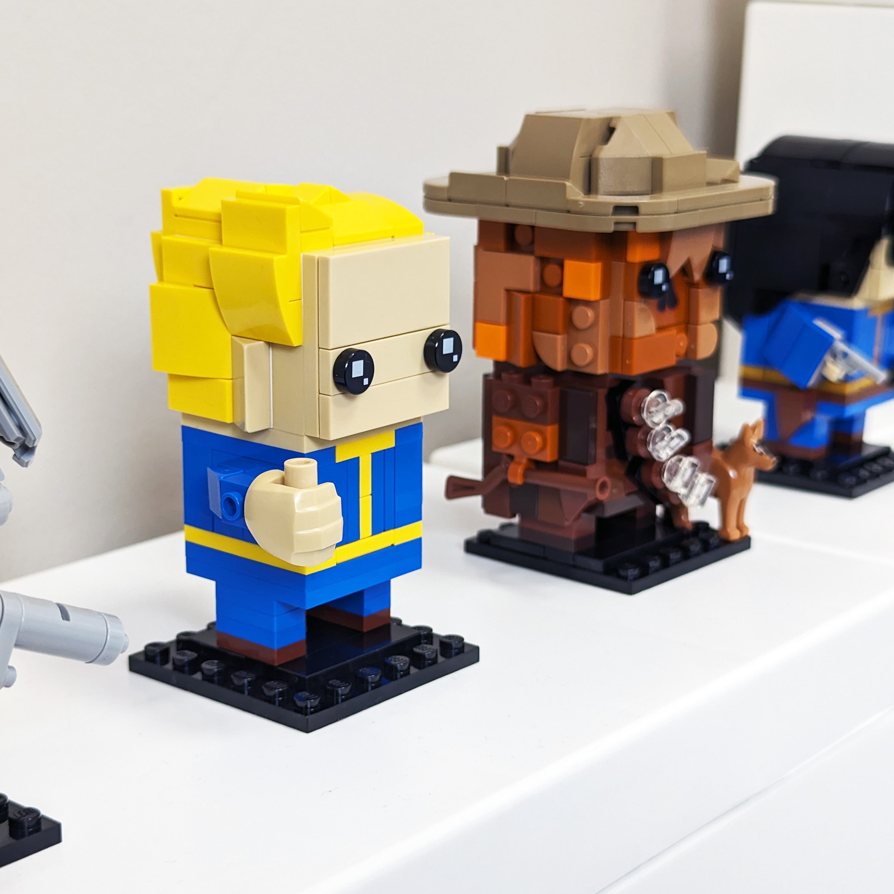 Vault Boy Vault Tec Brickheadz made using LEGO parts