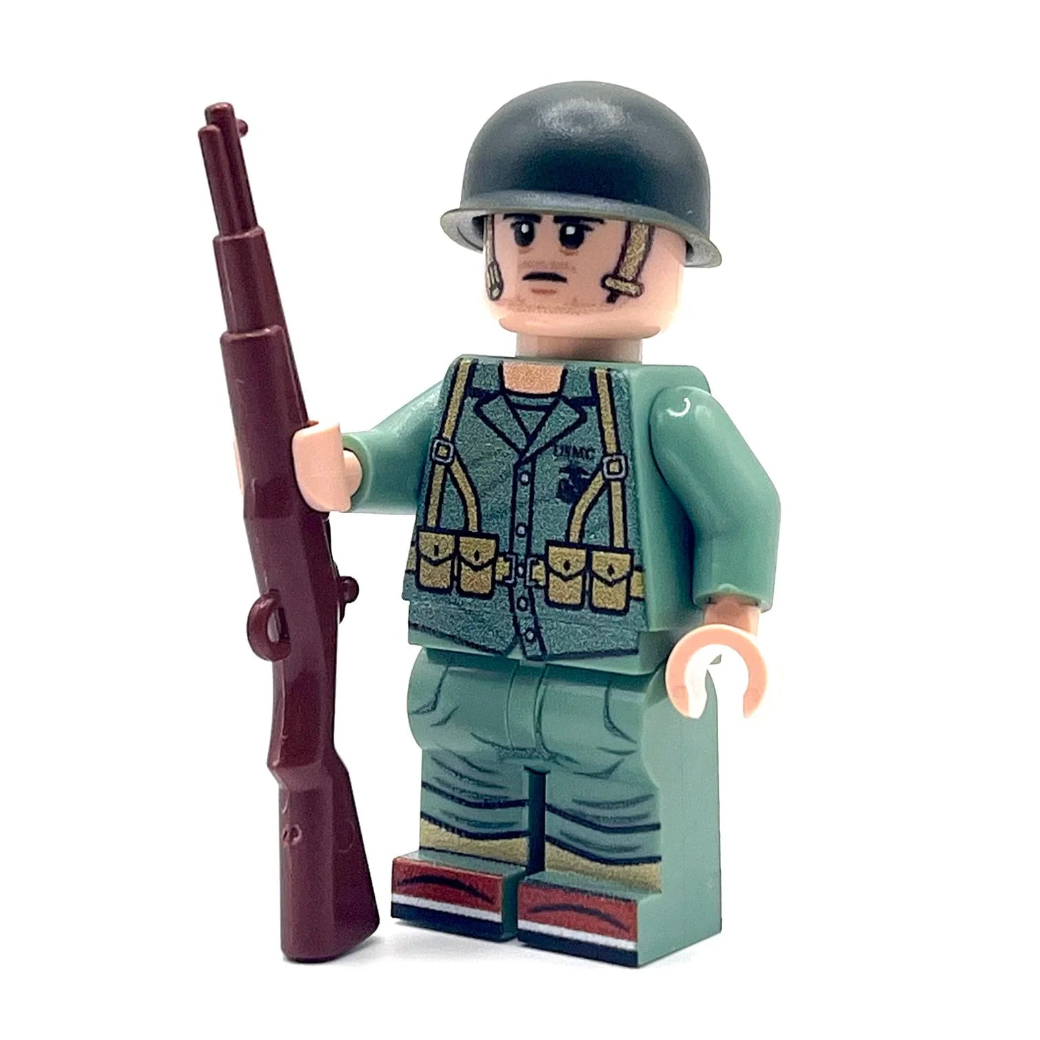 Custom WWII U.S. Marine Minifigure - Bricks At War