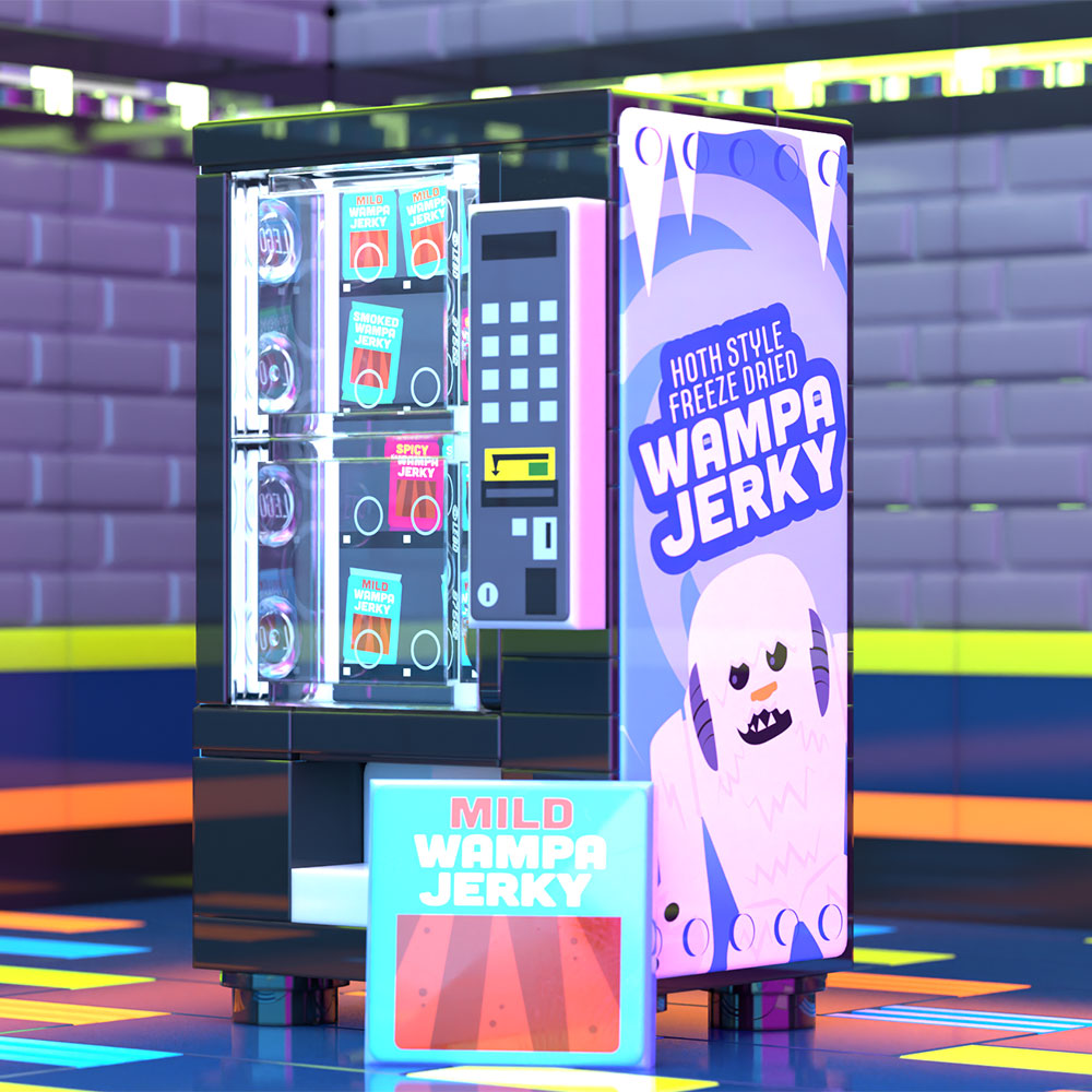 Wampa Beef Jerky Minifig Vending Machine Building Set - B3 Customs