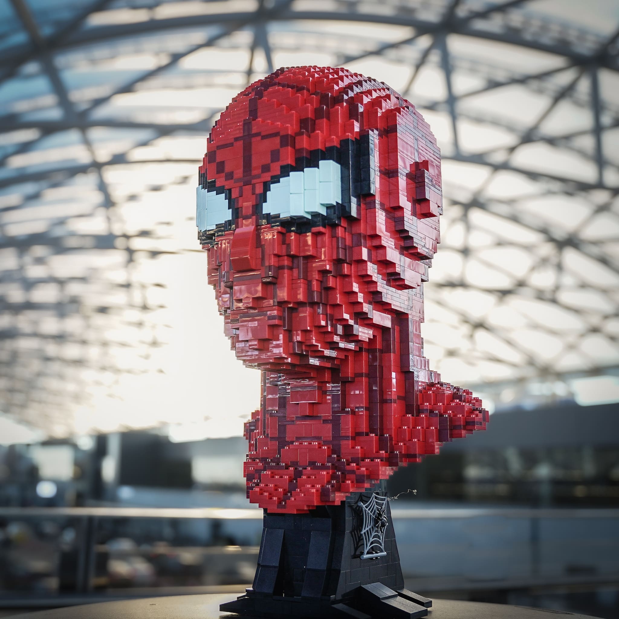 Peter (the Web Slinger) Life-Sized Bust made using LEGO parts