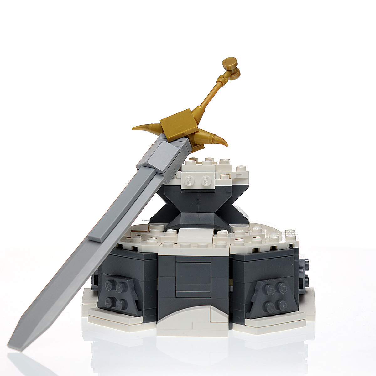 Custom Sword in the Stone MOC made using LEGO elements