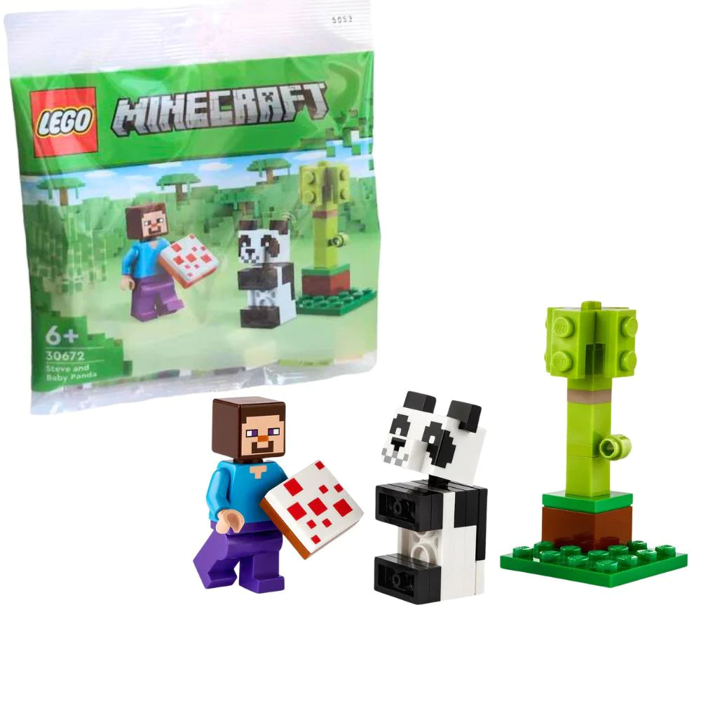 LEGO Minecraft Steve and Baby Panda Polybag Set (30672)