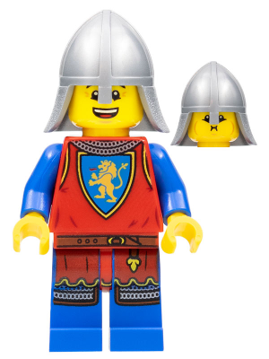 Lion Knight (Male, Flat Silver Headgear) - Official LEGO Castle Minifigure (2022)