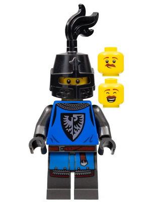 Black Falcon (Male, Black Helm w/ Plume) - Official LEGO Castle Minifigure (2022)