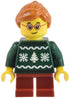 Child Girl in Dark Green Ugly Christmas Sweater - LEGO City Minifigure (2024)