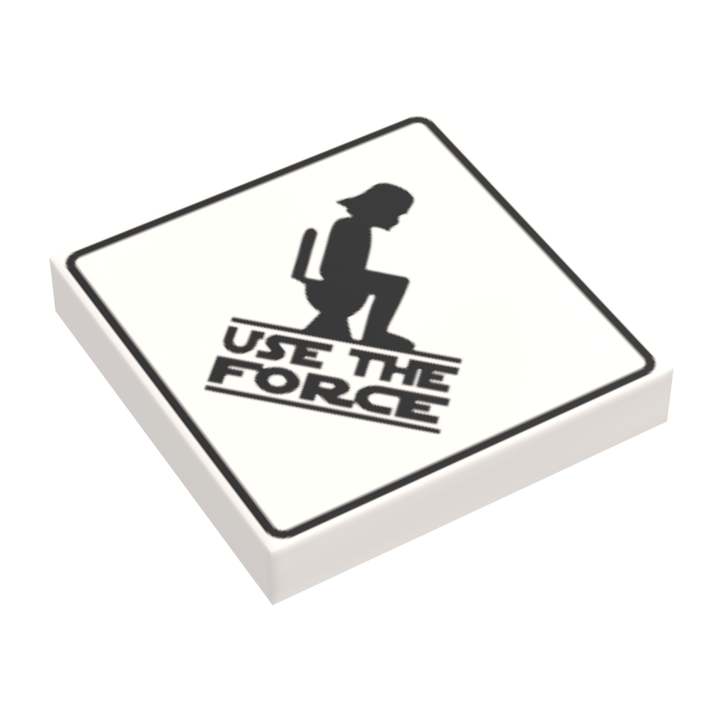 B3 Customs® Use the Force Restroom Funny Minifig Sign