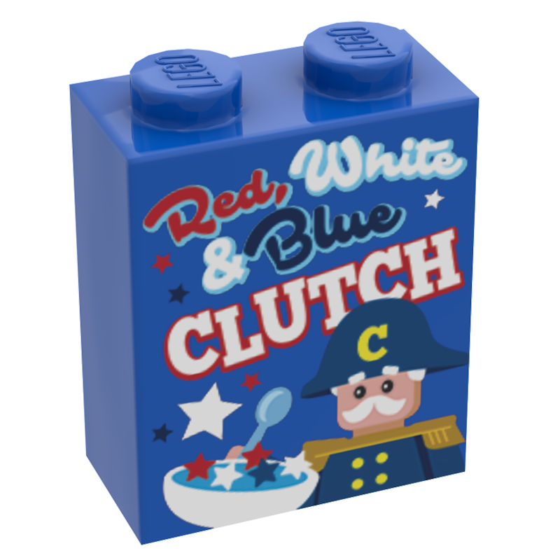 B3 Customs® Red, White & Blue Capt. Clutch Cereal (1 x 2 x 2 Brick)