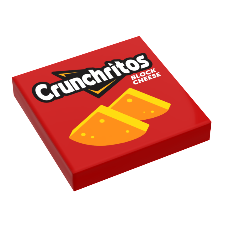 B3 Customs® Crunchitos Nacho Cheese Minifig Snack (2x2 Tile)
