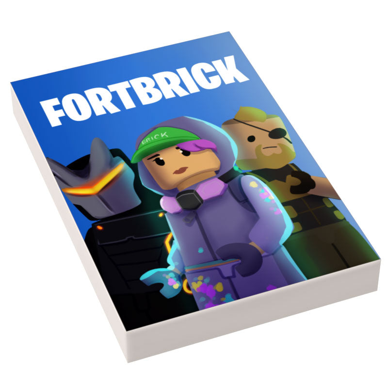 Fortbrick Video Game Cover (2x3 Tile) made using LEGO part - B3 Customs