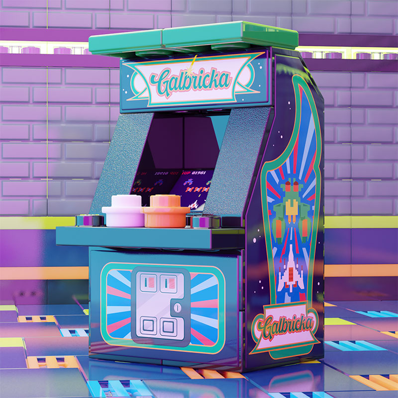 Galbricka Minifig Arcade Machine - B3 Customs