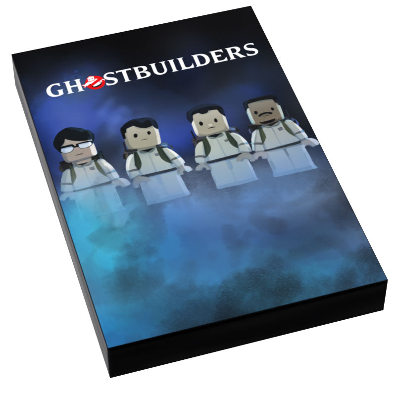 Ghostbuilders Movie Cover (2x3 Tile) made using LEGO parts - B3 Customs