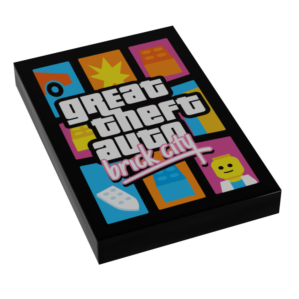 Great Theft Auto: Brick City Video Game Cover (2x3 Tile) - B3 Customs
