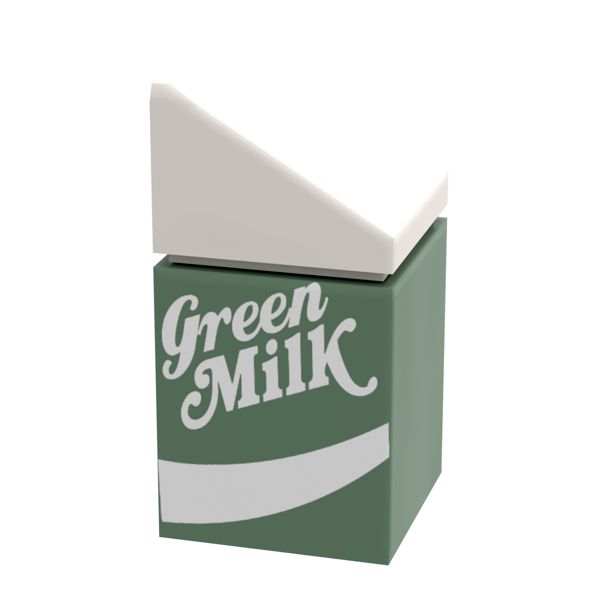 Green Milk Carton made from LEGO parts - B3 Customs