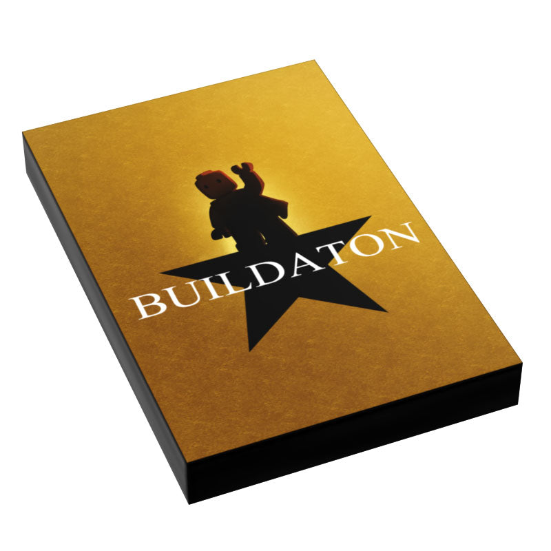 Buildaton Movie Cover (2x3 Tile) made using LEGO parts - B3 Customs