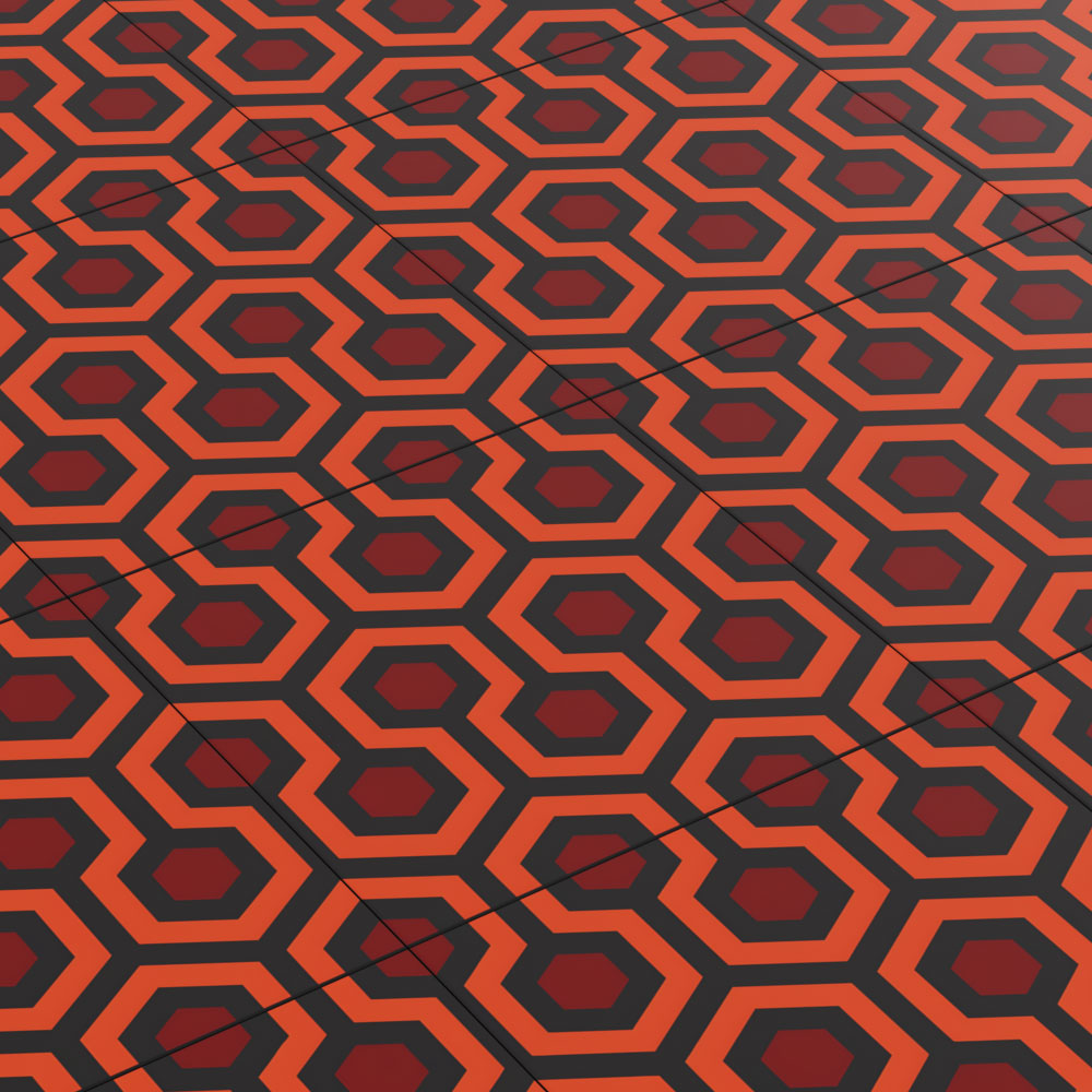 Horror Film Carpet (Shining) - Custom Printed 6x6 Tile for LEGO MOCs, B3 Customs