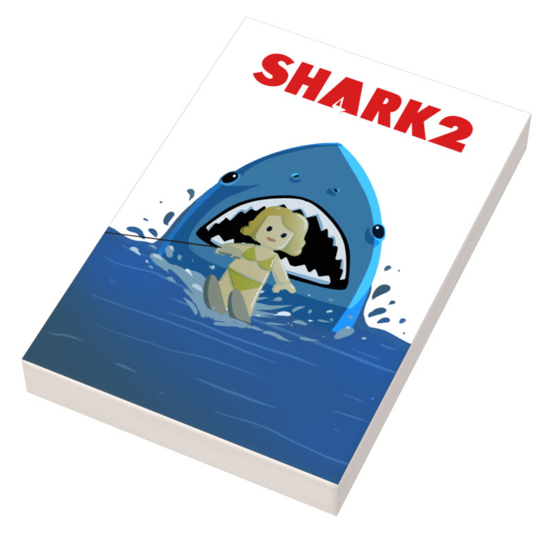 Shark 2 Movie Cover (2x3 Tile) - B3 Customs using LEGO parts