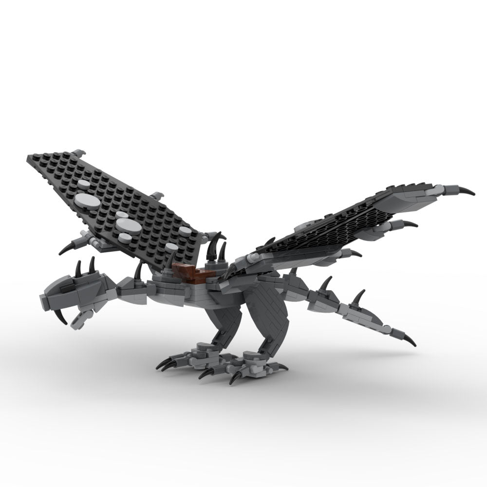 Custom Fell Beast w/ Ringwraith Minifig Building Set made using LEGO parts - B3 Customs