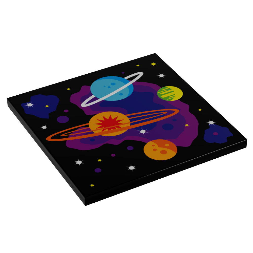 Custom LEGO Retro 80s Planets Carpet Tile