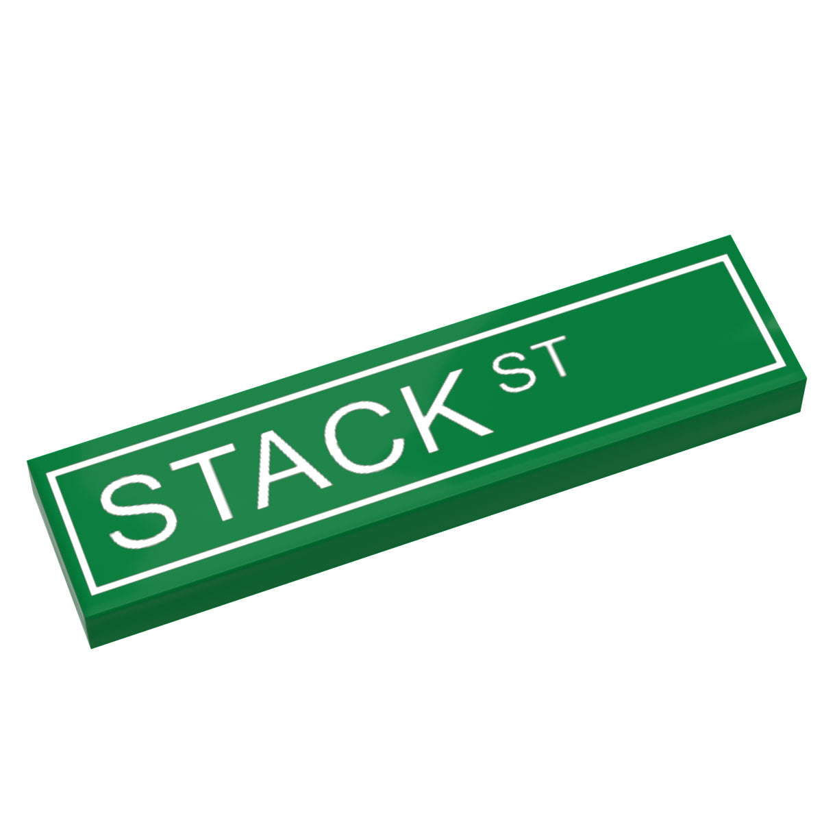 Stack St. Street Sign made with LEGO part (1x4 Tile) - B3 Customsk