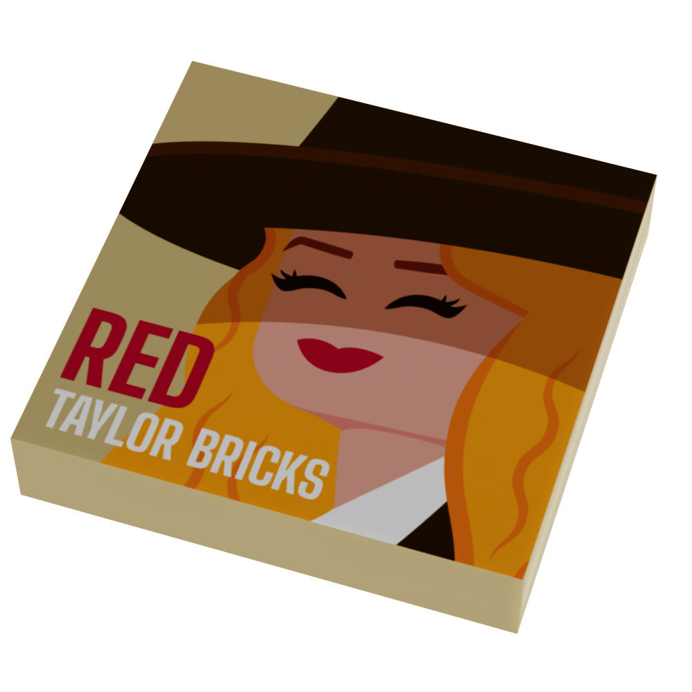 Taylor Bricks RED Music Album Cover (6x6 Tile) - B3 Customs