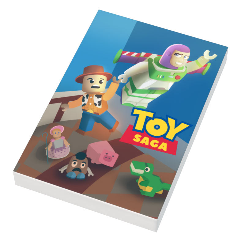 Toy Saga Movie Cover (2x3 Tile) made using LEGO parts - B3 Customs