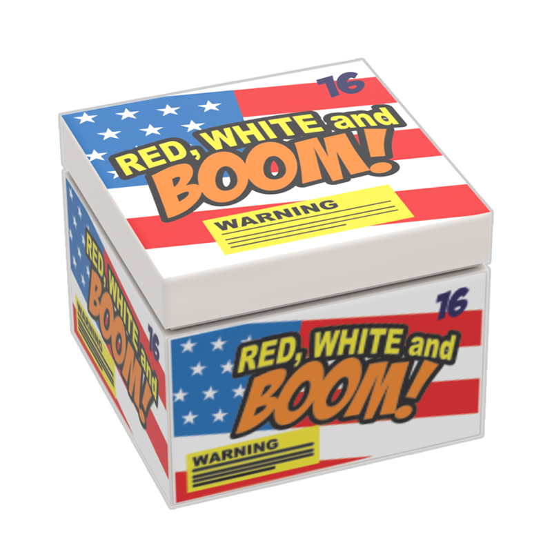 B3 Customs® Red, White and Boom Minifig Fireworks, 4th of July