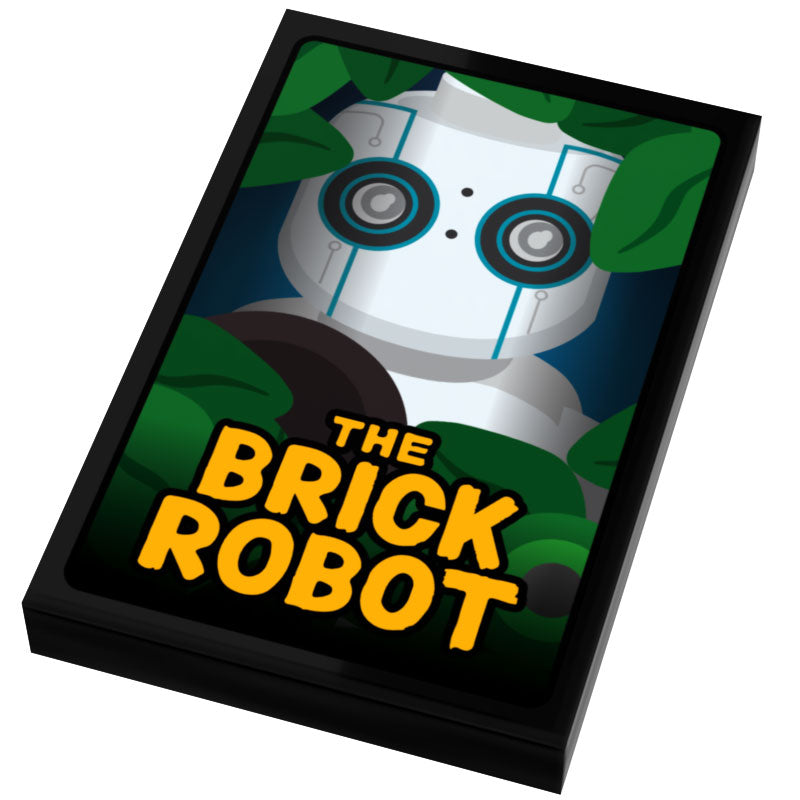 The Brick Robot Movie Cover (2x3 Tile) made using LEGO parts