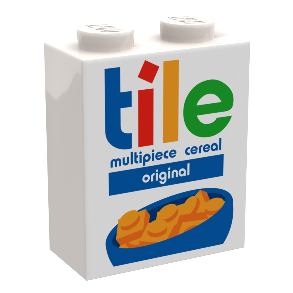 B3 Customs® Tile Minifig Cereal (1 x 2 x 2 Brick)