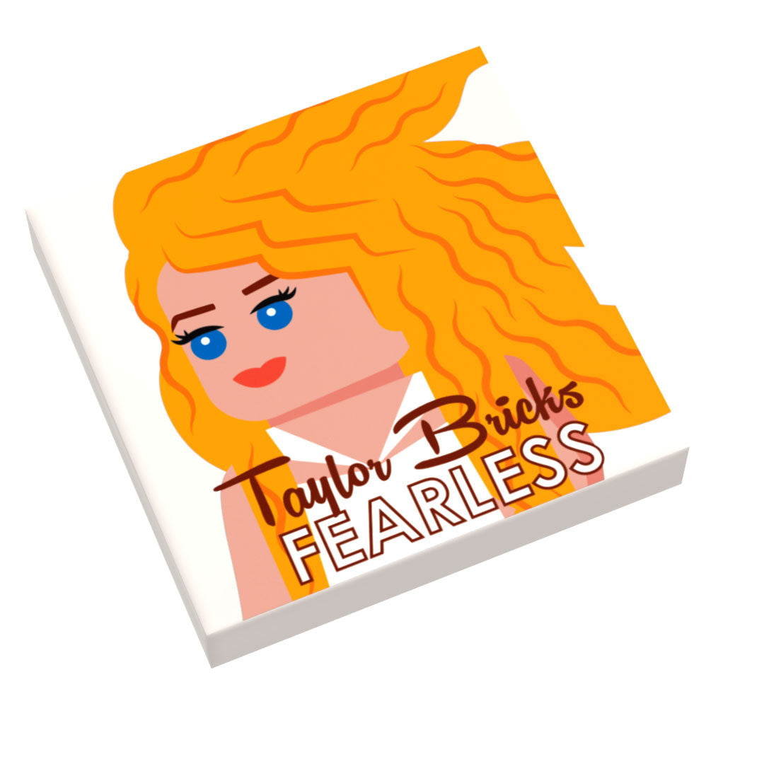 B3 Customs® Taylor Bricks Fearless Music Album Cover (2x2 Tile)