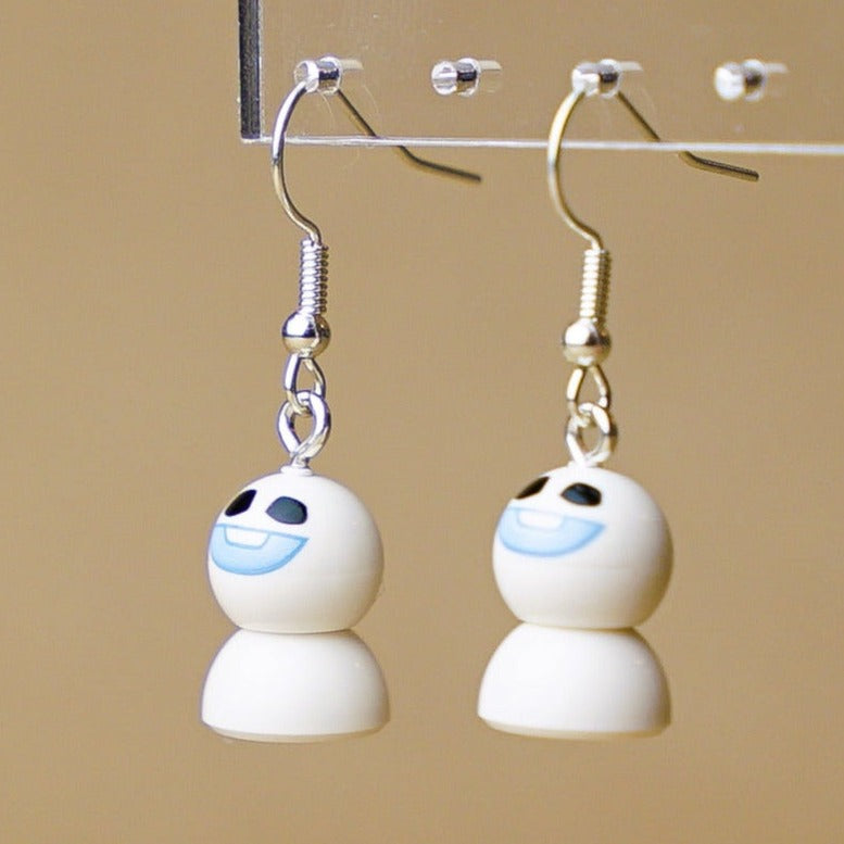 StudBee - Mischievous Baby Snowmen Earrings, Handmade with LEGO® Snowgie Minifigures