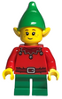 LEGO Christmas Elf (Red Torso w/ Silver Bells) Minifigure (2022)