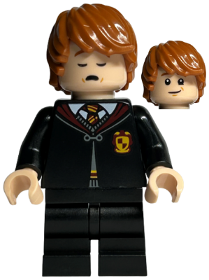 Ron Weasley (Gryffindor Robe, Sleep/Awake, Goblet of Fire) - LEGO Harry Potter Minifigure (2023)