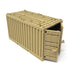 Tan Cargo Shipping Container - LEGO Minifig Scale, Compatible